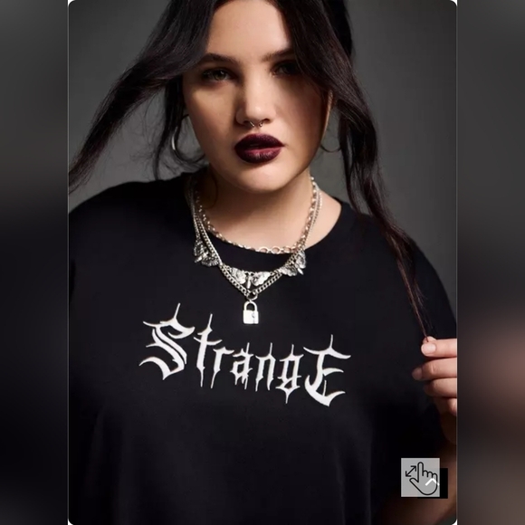 Torrid Nightfall Strange Graphic Style Shirt Size 0, NWT - Picture 2 of 9
